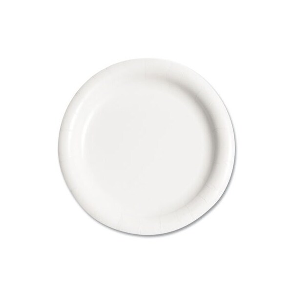 Dart BARE ECO-Forward Clay-Coated Paper Plate, 9in, Wh, Rnd, Mdmwgt, 4PK - MWP9B
