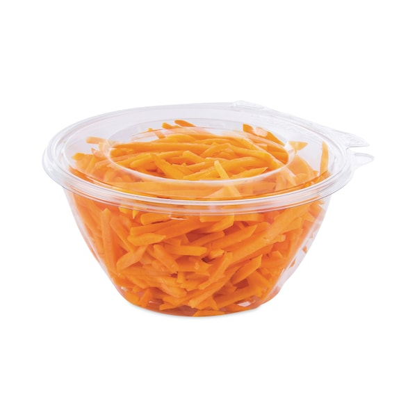 Dart Tamper-Resistant, Tamper-Evident Bowls with Flat Lid, 32 oz, 7" Diameter x 3.2"h, Clear, PK150 - CTR32BF