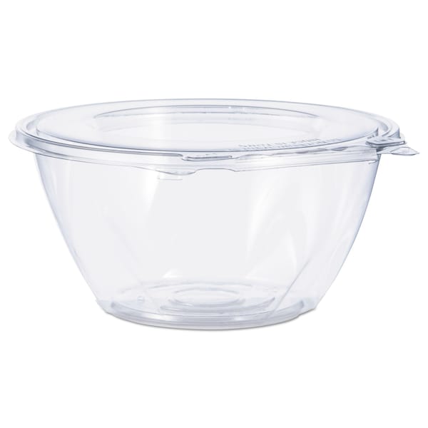 Dart Tamper-Resistant, Tamper-Evident Bowls with Flat Lid, 32 oz, 7" Diameter x 3.2"h, Clear, PK150 - CTR32BF