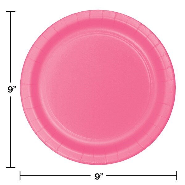 Touch Of Color 9" Candy Pink Paper Plates 240 PK - 473042B