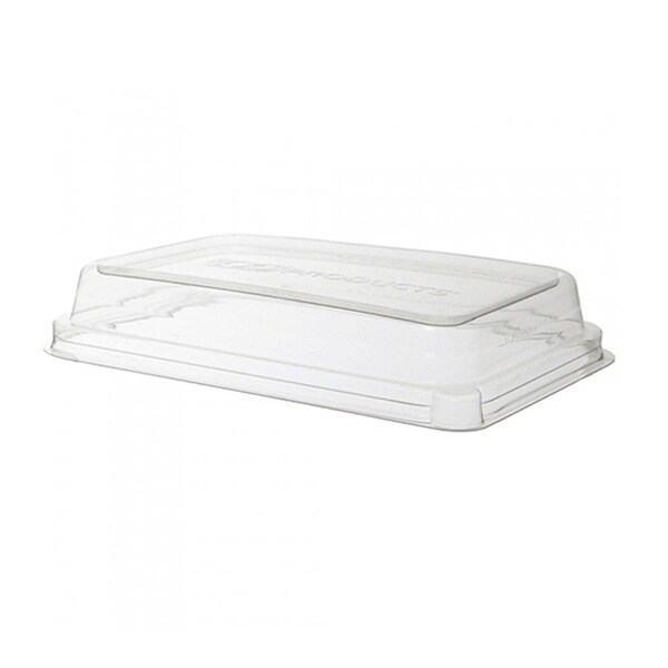 Eco-Products EP-SCRC24LID PE 24 oz Worldview Rectangular Take Out Lid, Clear - EP-SCRC24LID  (PE)