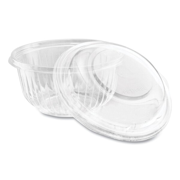 Dart PresentaBowls Bowl/Lid Combo-Paks, 16 oz, 5.38 Diameter x 2.6 h, Clear, Plastic, 252PK - PET16BCD
