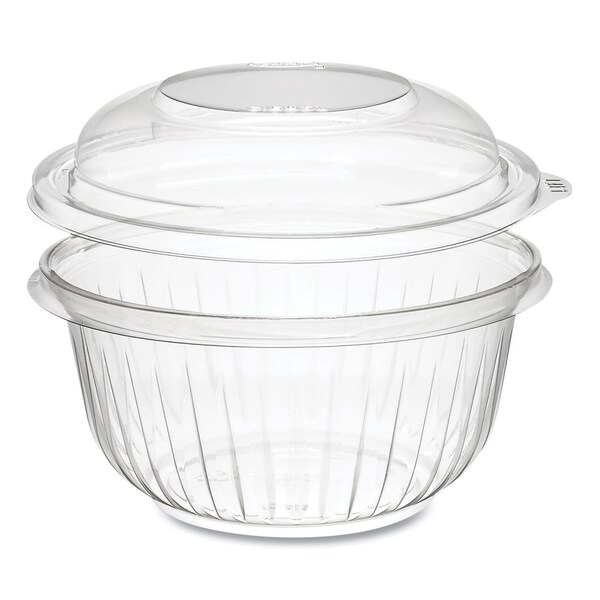 Dart PresentaBowls Bowl/Lid Combo-Paks, 16 oz, 5.38 Diameter x 2.6 h, Clear, Plastic, 252PK - PET16BCD