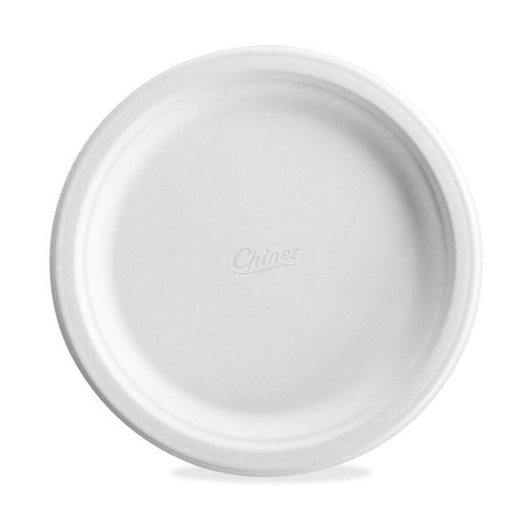 Huhtamaki Dinner Plates, Paper, Round, 8-3/4in, White, 4PK - HUH21227CT
