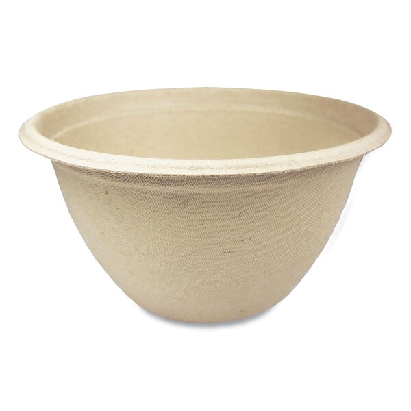 World Centric Fiber Bowls, 12 oz, 4.5in. dia x 2.5in. h, Natural, Paper, 500PK - BB-SC-12N-LFP