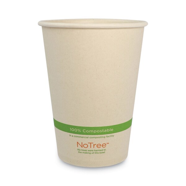 World Centric No Tree Paper Bowls, 32 oz, 4.4" Diameter x 5.8"h, Natural, Sugarcane, PK500, 500PK - BO-SU-32