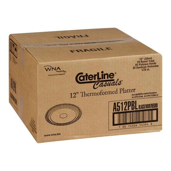 Wna-Caterline WNA-Caterline 12 Thermo Round Black Tray, PK25 - A512PBL