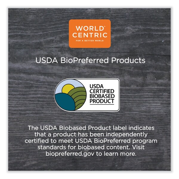 World Centric Fiber Cups, 4 oz, 2.9in. Diameter, Paper, 1000PK - CU-SC-4N-LFP