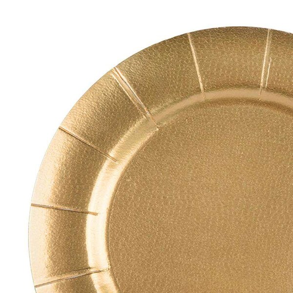 Smarty Had A Party 13" Gold Round Disposable Paper Charger Plates (120 Plates), 120PK - 2690-RG-CASE