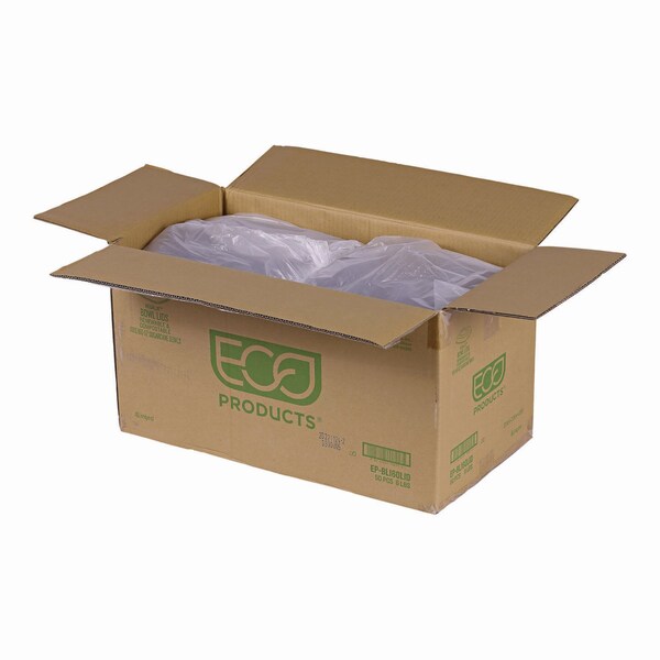 Eco-Products Lids for Regalia Sugarcane 160 oz Bowls, 12 x 12 x 1.9, Clear, 50PK - EP-BL160LID