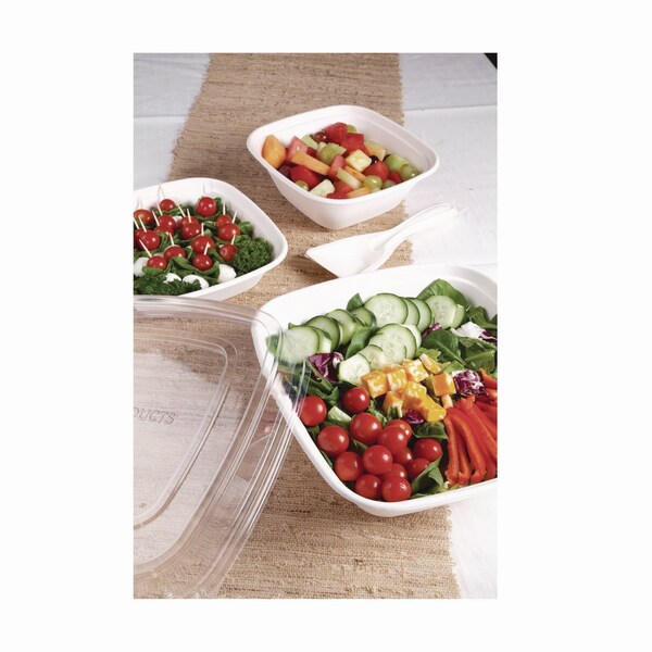 Eco-Products Lids for Regalia Sugarcane 160 oz Bowls, 12 x 12 x 1.9, Clear, 50PK - EP-BL160LID