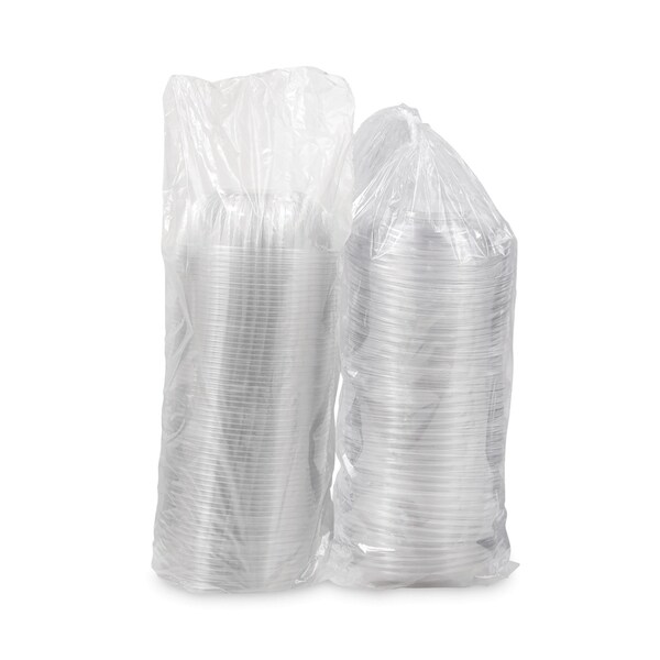 Dart PresentaBowls Bowl/Lid Combo-Paks, 32 oz, 7.25 Diameter x 2.88 h, Clear, Plastic, 126PK - PET32BCD
