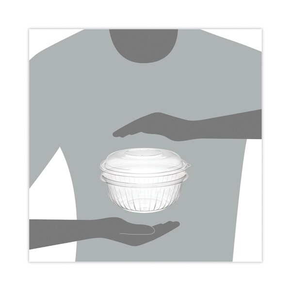 Dart PresentaBowls Bowl/Lid Combo-Paks, 32 oz, 7.25 Diameter x 2.88 h, Clear, Plastic, 126PK - PET32BCD
