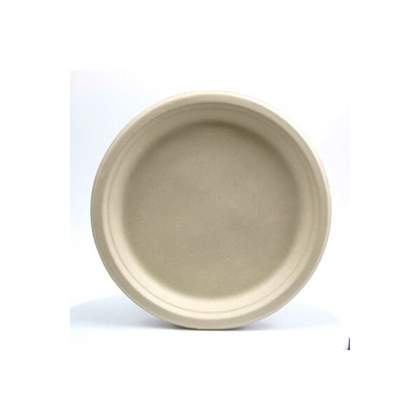 Total Papers Total Papers Eco-Friendly Round Plates, 10", Wheat Stalk Fiber, 500 pcs. - WS-P005