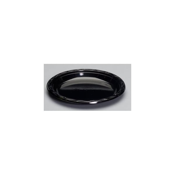 Genpak Silhouette 10.25 in. Black Plate Hi-Impact Polystyrene, 100PK - BLK10