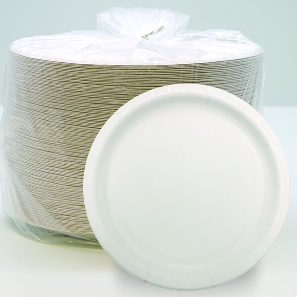 Aspen Select Smooth Coated Paper Plate 8.75 in. 15 PT White, 100PK - 16129-2