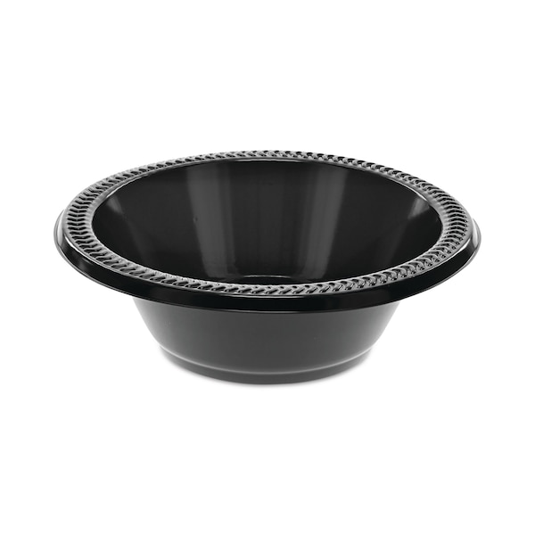 Pactiv Prairieware OPS Dinnerware, Bowl, 12 oz, 5 Diameter, Black, PK1000 - YPIB12E
