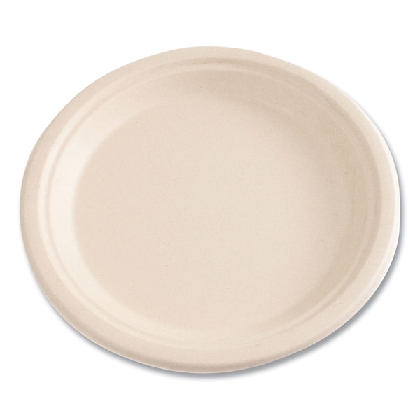 Boardwalk Bagasse PFAS-Free Dinnerware, Plate, 9 in. dia, White, 500PK - PL-09BW-NPFA