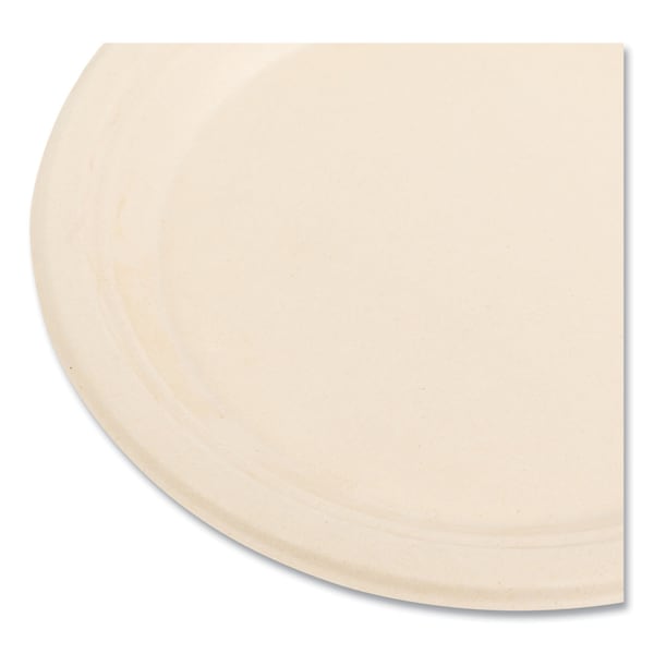 Boardwalk Bagasse PFAS-Free Dinnerware, Plate, 9 in. dia, White, 500PK - PL-09BW-NPFA