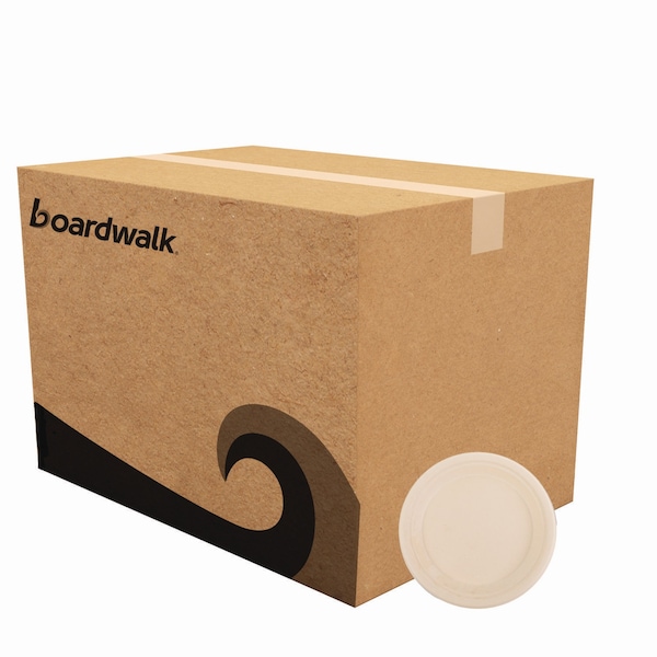 Boardwalk Bagasse PFAS-Free Dinnerware, Plate, 9 in. dia, White, 500PK - PL-09BW-NPFA
