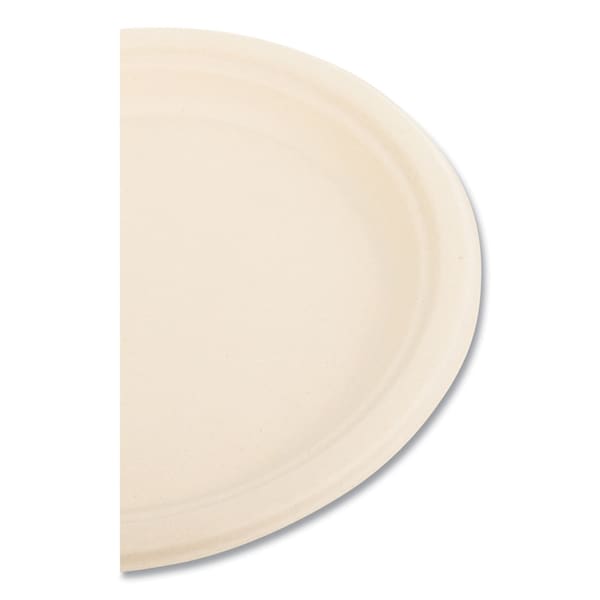Boardwalk Bagasse PFAS-Free Dinnerware, Plate, 9 in. dia, White, 500PK - PL-09BW-NPFA