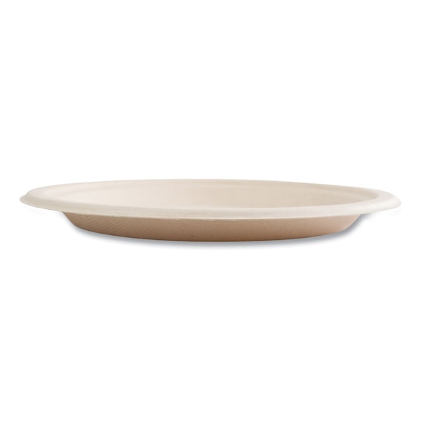 Boardwalk Bagasse PFAS-Free Dinnerware, Plate, 9 in. dia, White, 500PK - PL-09BW-NPFA