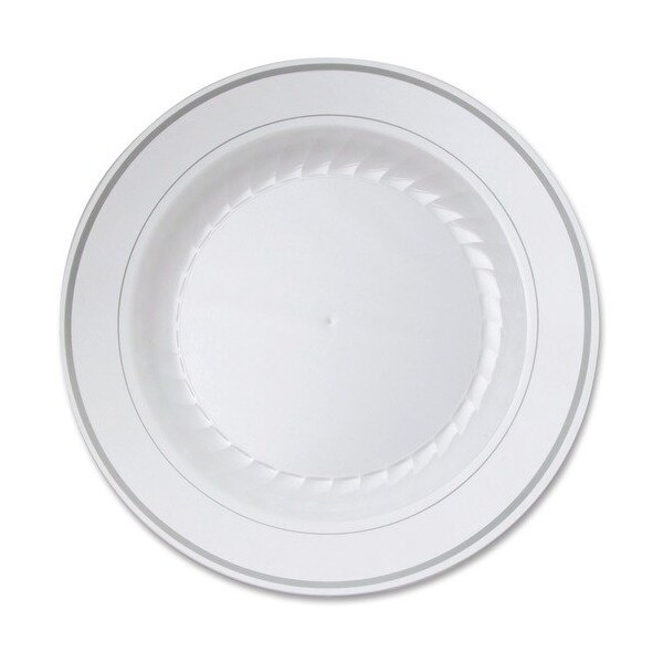Wna-Comet Plates, Round, Heavyweight Plastic, 10-1/4in Dia, WE, 10PK - WNARSMP101210