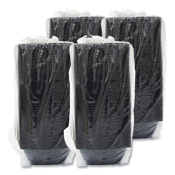 Dart PresentaBowls Pro Black Square Bowls, 64 oz, 8.5 x 8.5 x 3.3, Plastic, 252PK - B64SB