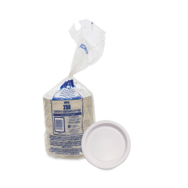 Solo Bare Eco-Forward Clay-Coated Paper Dinnerware, ProPlanet Seal, Plate, 6 in. dia, 1000PK - HP6B-2054
