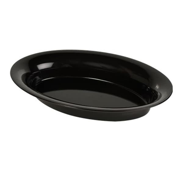 Fineline Settings 3511D-BK Black 128 Oz. Oval Serving Bowl - OVB09128.BK