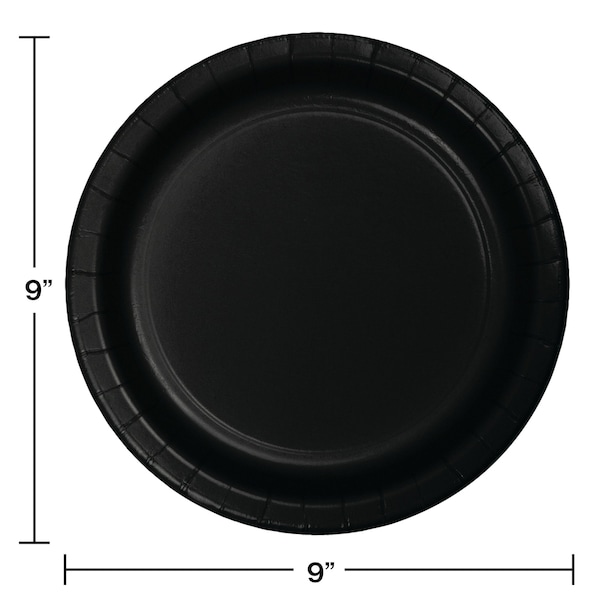 Touch Of Color 9" Black Paper Plates 240 PK - 47134B