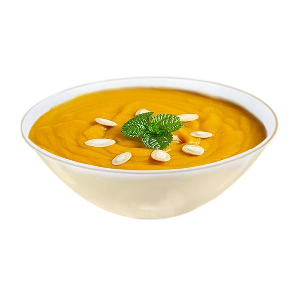 Smarty Had A Party 32 oz Clear with Gold Rim Organic Round Disposable Plastic Bowls 60 Bowls, 60PK - 9332CLG-CASE