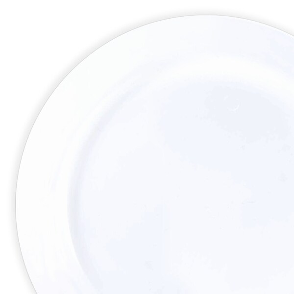 Smarty Had A Party 75 Solid White Economy Round Disposable Plastic AppetizerSalad Plates 120 Plates, 120PK - 117WH-CASE
