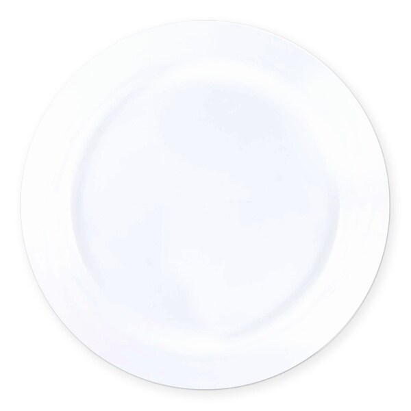 Smarty Had A Party 75 Solid White Economy Round Disposable Plastic AppetizerSalad Plates 120 Plates, 120PK - 117WH-CASE