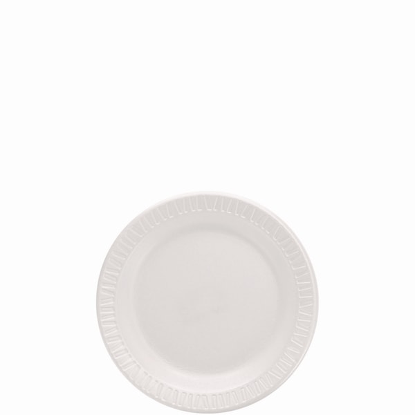 Solo Plate, 6", Foam, White, PK125 - DCC 6PWQR