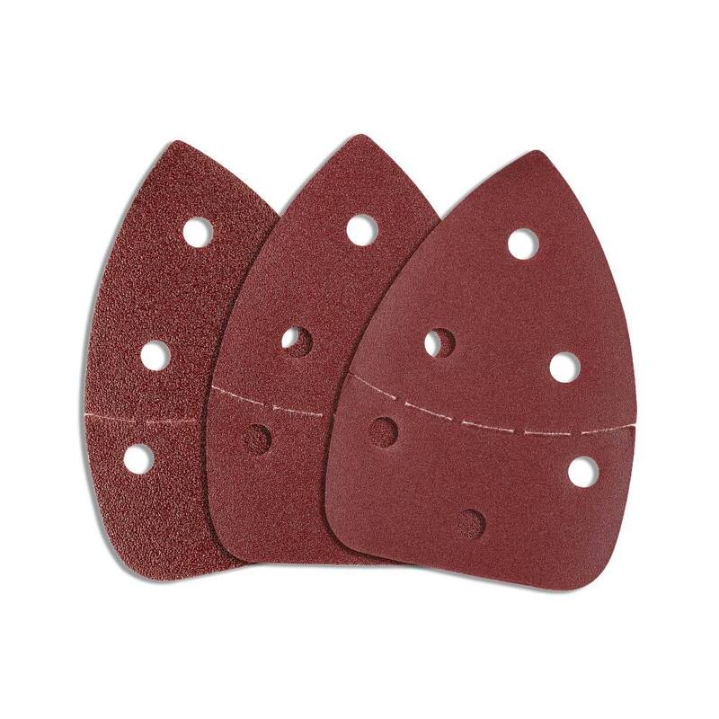 RYOBI Juego de surtido de papel de lija 9 piezas de 5-1/2 pulgadas para esquina Cat - 60, 120 y 220 grano - A21C901