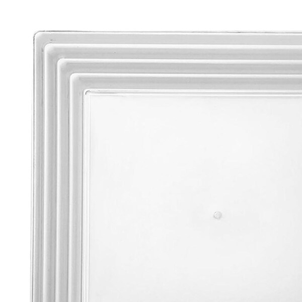 Smarty Had A Party 16 x 16 Clear Square with Groove Rim Plastic Serving Trays 24 Trays, 24PK - 7926-CASE
