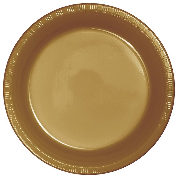 Touch Of Color Glittering Gold Plastic Banquet Plates, 10", 240PK - 28103031