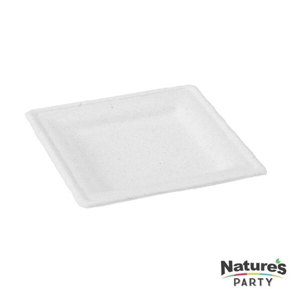 Natures Party 8NPAPU2020-nparty007 8 in. Party Pulpy Compostable Square Sugarcane Plates -, 24PK - 8NPAPU2020_NPARTY007