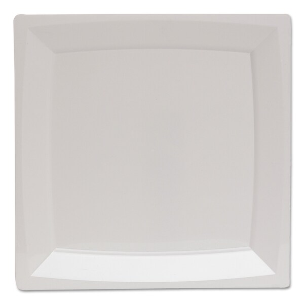 Wna Milan Plastic Dinnerware, Plate, 6.75 in. sq, White, 168PK - MS75W