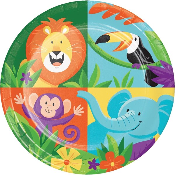 Omg Jungle Safari Dessert Plates, 8PK - OM1558487