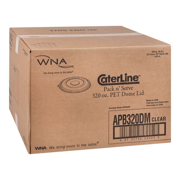 Wna-Caterline WNA-Caterline Clear Dome Lid For 320 oz. Plastic Bowl, PK25 - APB320DM