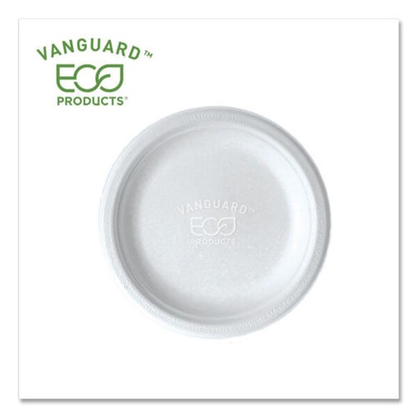 Coolcollectibles 6 in. Sugarcane Plate, White - CO3750806