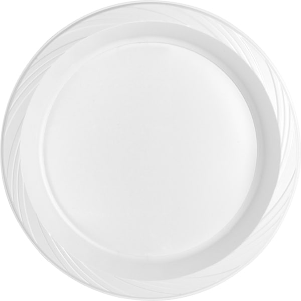 Genuine Joe Plastic Plates10-1/4" Dia, PK125 - GJO10323CT