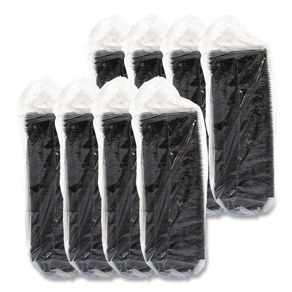 Dart PresentaBowls Pro Black Square Bowls, 8 oz, 5 x 5 x 1.5, Plastic, 504PK - B8SB