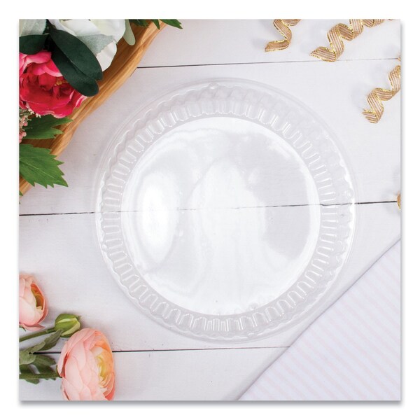 Dart Dome Covers for Dinnerware, For 9 in. Foam Plates, Clear, Plastic, 500PK - CL9P