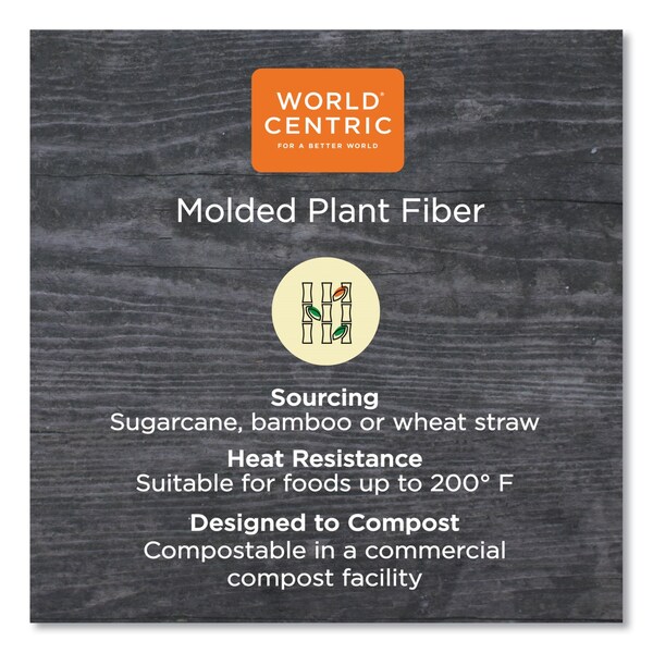 World Centric Fiber Plates, 7 in. dia, Natural, 1000PK - PL-SC-U7-LFS