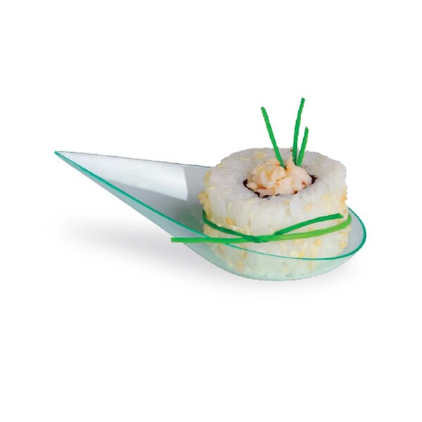 Omg 0.25 oz Vaia Clear Green Drop Dish - 4 x 1.9 x 1 in. - OM3125124
