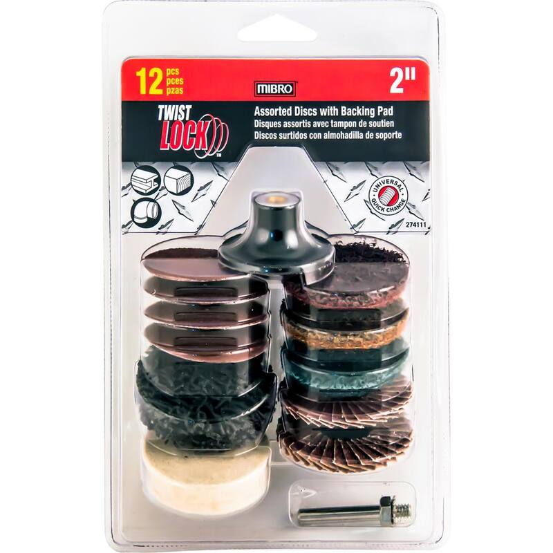 Kit de acondicionamiento de superficie Twist-Lock de 2 pulgadas de MIBRO (12 piezas) - 274111