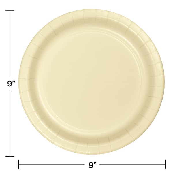 Touch Of Color 9" Ivory Paper Plates 240 PK - 47161B